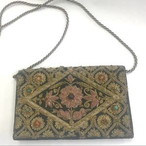 Vintage evening bag w/semi precious stones